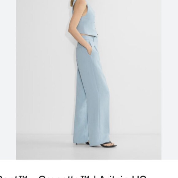 Aritzia Wilfred the effortless pants Light blue Trousers 2 - Picture 1 of 9
